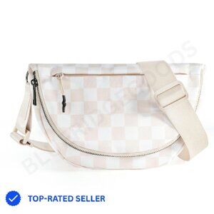 Checkered Crossbody Bag Adjustable Strap Y2K Retro Chic Casual Style